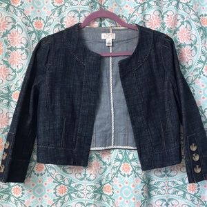 loft cropped jean jacket.
